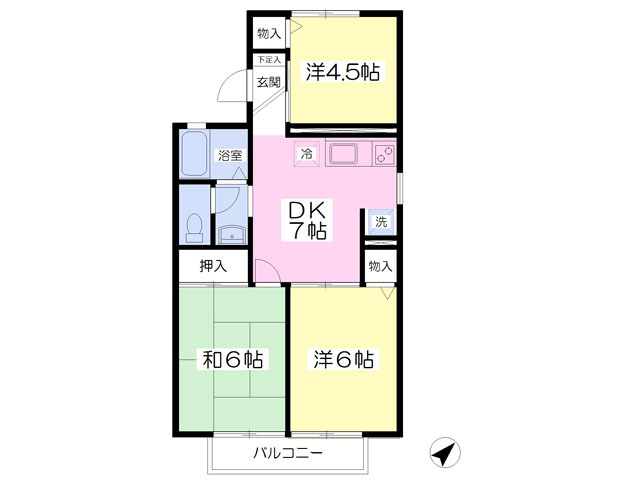 クレセント水下の間取り