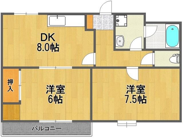 熊谷市宮本町のマンションの間取り