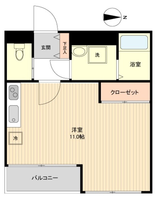 仙台市青葉区片平のマンションの間取り