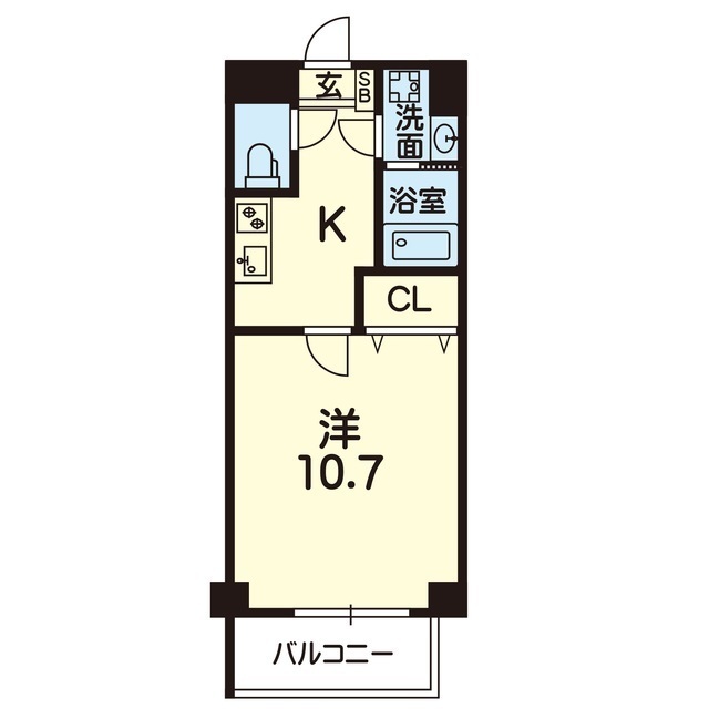 Kビル九品寺の間取り