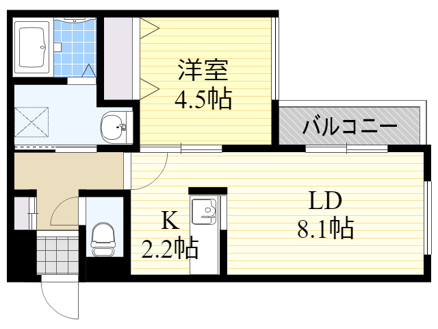 ブレッシング札幌元町の間取り