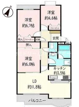 横須賀市野比のマンションの間取り