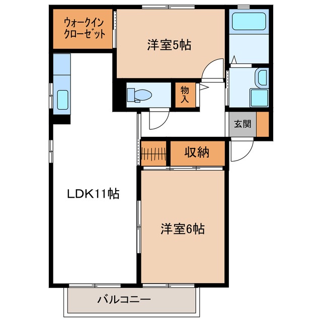 ラヴィアンローズＢ棟の間取り