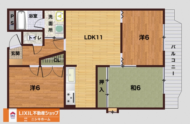 アーバンコート論田の間取り