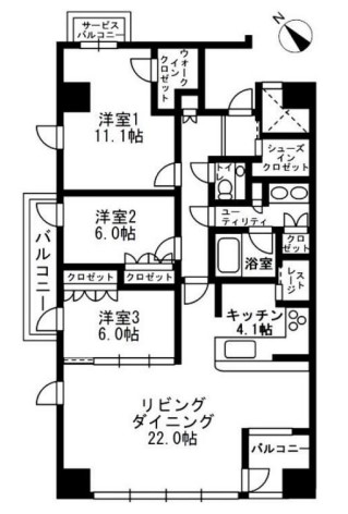 アーバンパーク代官山IIの間取り