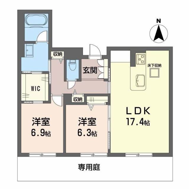 福岡市城南区鳥飼のマンションの間取り