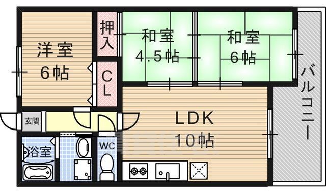 大津市打出浜のマンションの間取り