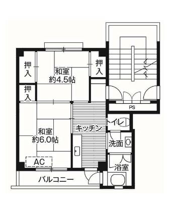 倉敷市真備町有井のマンションの間取り