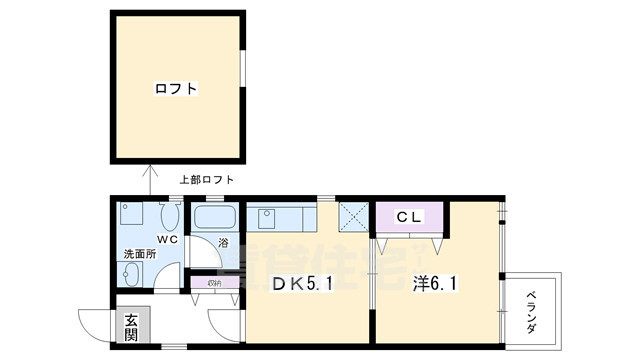 京都市上京区竹園町のマンションの間取り