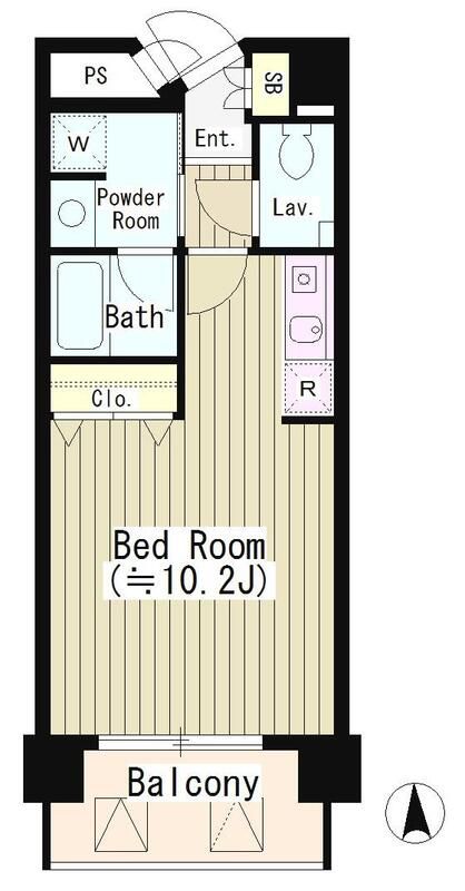 渋谷区恵比寿西のマンションの間取り