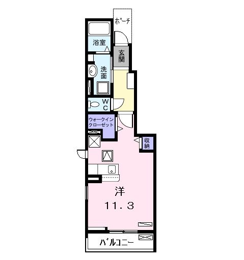 名古屋市中川区草平町のアパートの間取り