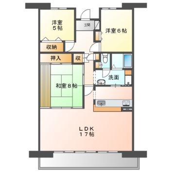 ダイヤカルムＡ棟の間取り