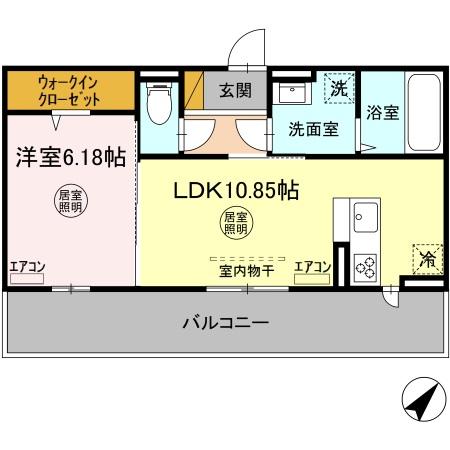 【市原市国分寺台中央のマンションの間取り】