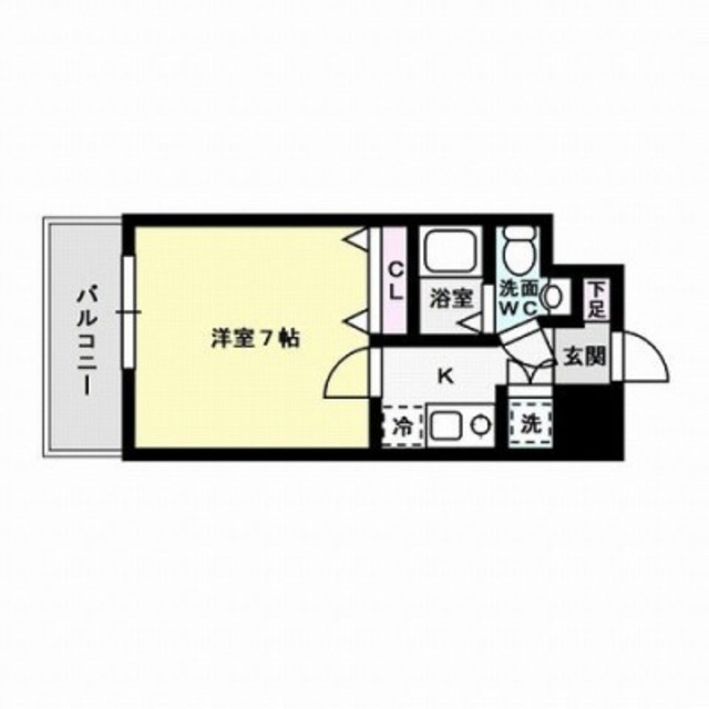 福岡市博多区博多駅前のマンションの間取り