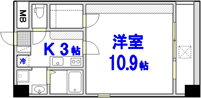 広島市中区光南のマンションの間取り