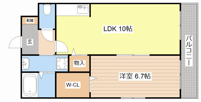 グランデージ　ニシキの間取り