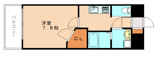 北九州市小倉北区竪町のマンションの間取り