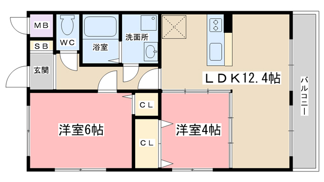 ベルファミーユ花山の間取り