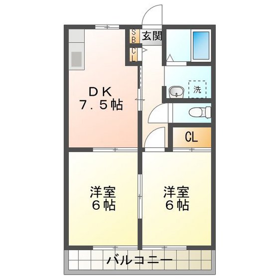 コンフォール　Ａの間取り