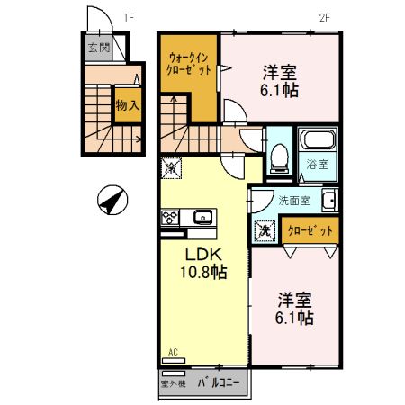 イルセット　A棟の間取り