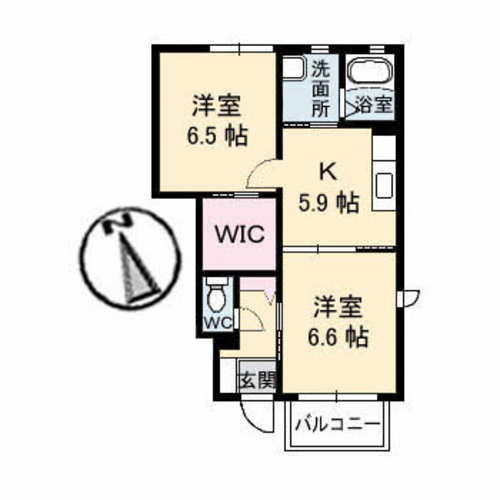 米子市熊党のアパートの間取り