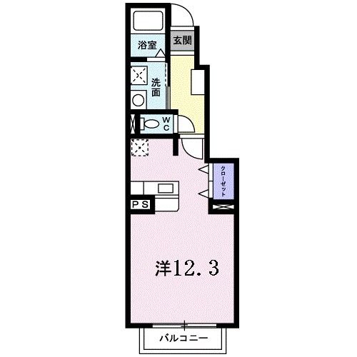 山口県宇部市開５（アパート）の賃貸物件の間取り