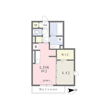 熊本県熊本市西区稗田町（アパート）の賃貸物件の間取り