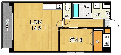 シャルマン藤田の間取り写真