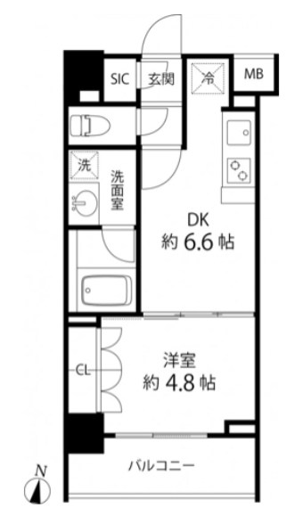 ＪＲ山手線 目白駅 徒歩10分 11階建 築22年の間取り写真