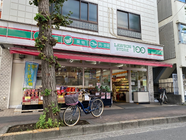 コンビニ　ローソンストア１００東中神店（コンビニ）まで372m