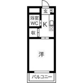 名鉄瀬戸線 喜多山駅 徒歩6分 4階建 築33年の間取り写真