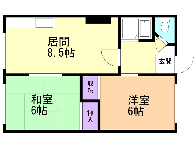 マンション城の間取り写真