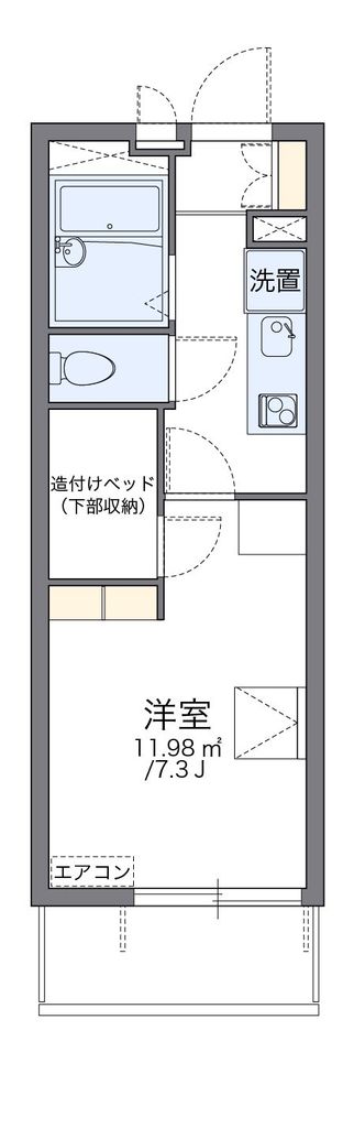 西武拝島線 武蔵砂川駅 徒歩17分 3階建 築18年の間取り写真