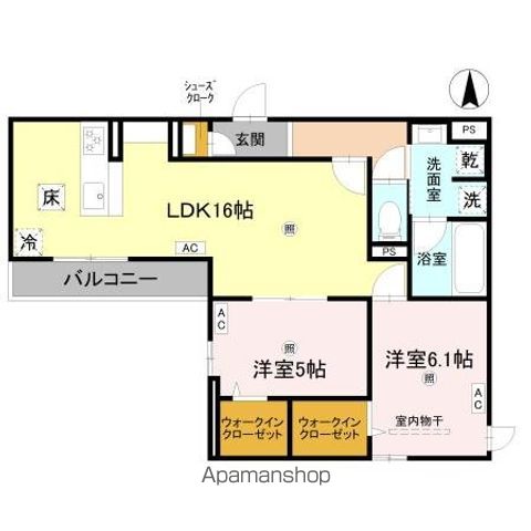 クラシスト背戸口の間取り写真