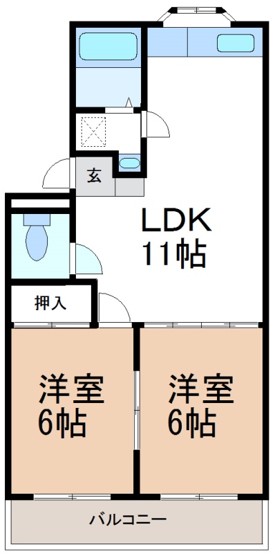 マンション麻美の間取り写真