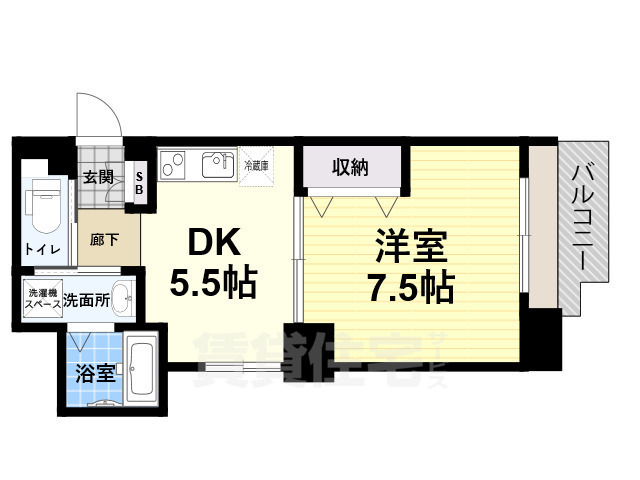 地下鉄御堂筋線 大国町駅 徒歩8分 10階建 築15年の間取り写真