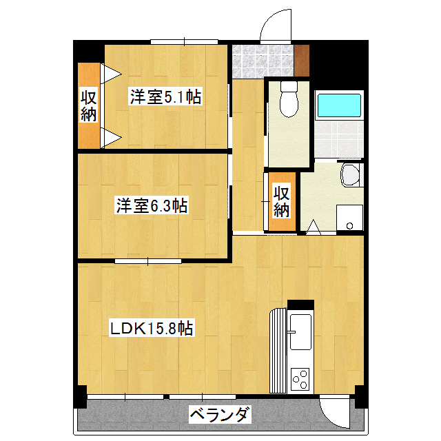 多治見市明和町のマンションの間取り