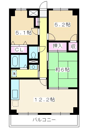 【和光市丸山台のマンションの間取り】