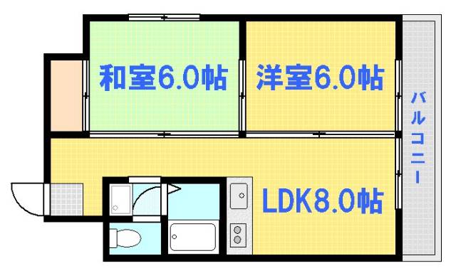 【広島市中区住吉町のマンションの間取り】