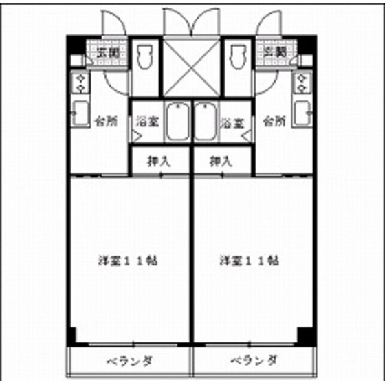 郡山市富田町のマンションの間取り