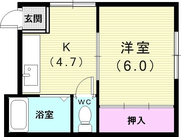 西本コーポラスの間取り