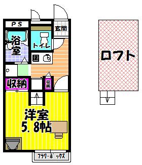 レオパレス　新堂の間取り