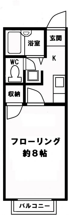 福岡県福岡市中央区今川１（アパート）の賃貸物件の間取り