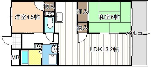 鳥山マンションIIIの間取り