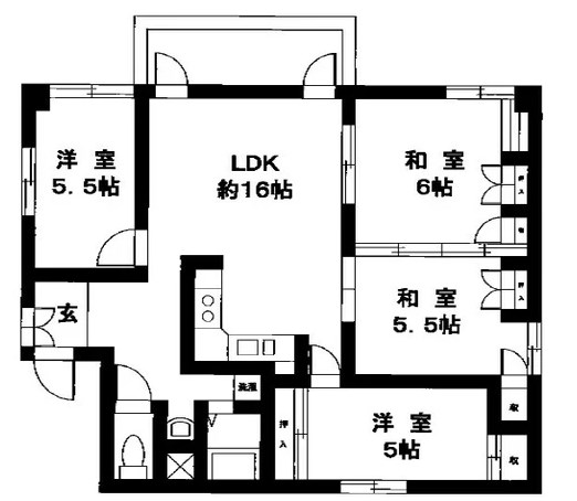 姫路市安田のマンションの間取り