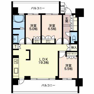 プライムメゾン萱場公園の間取り