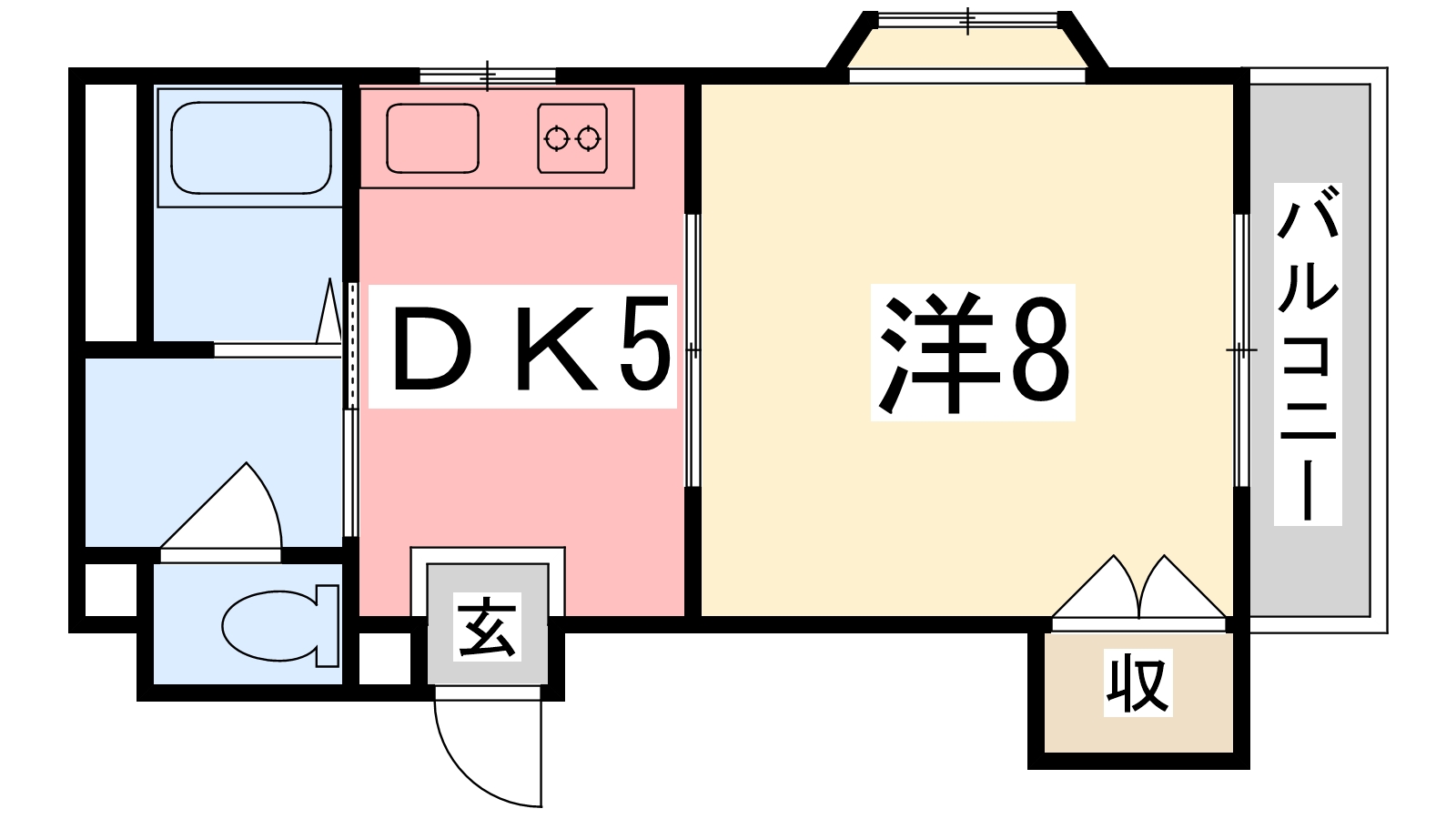 姫路市坂元町のマンションの間取り