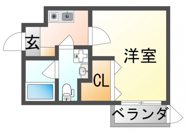 ルクレ江坂の間取り