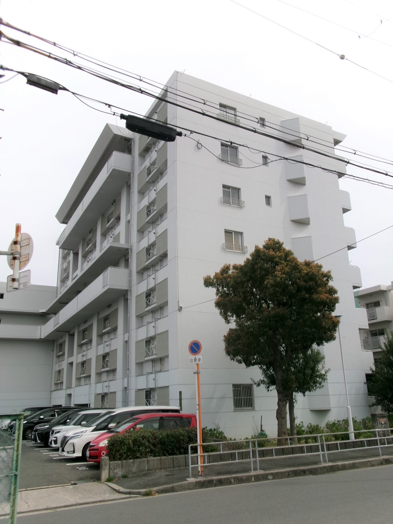 市営井高野住宅6号館の建物外観