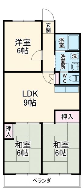 京都市下京区西七条掛越町のマンションの間取り